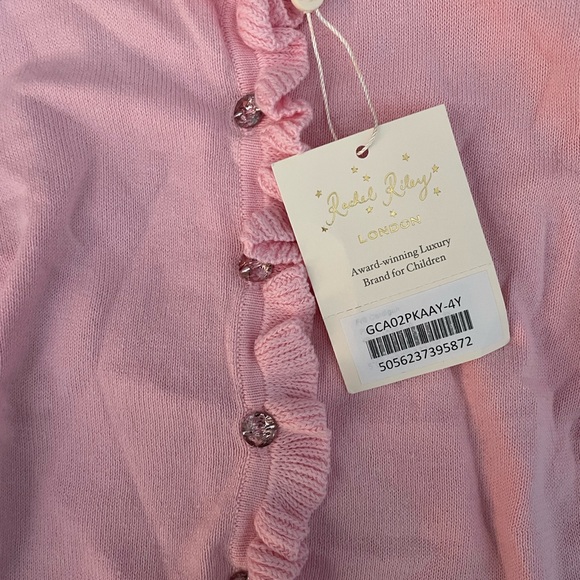 Rachel Riley Pink Ruffle Kids Top - Picture 2 of 4